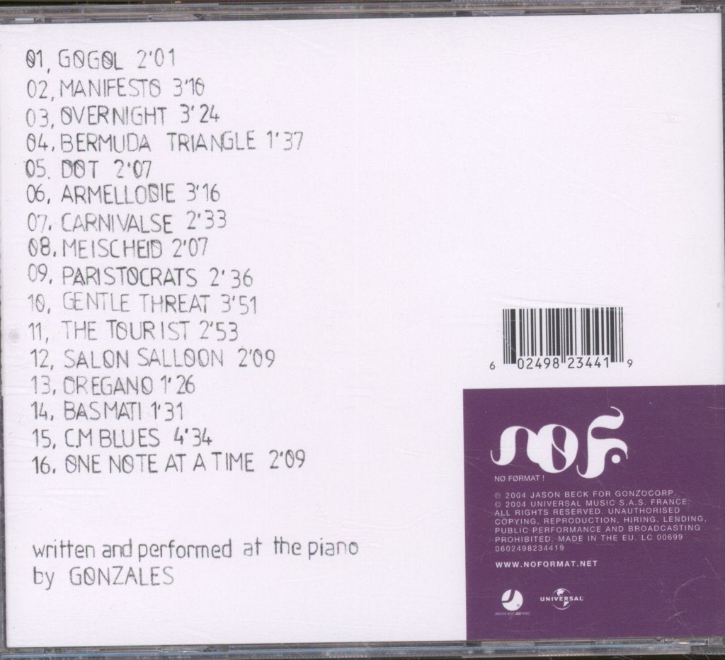 Chilly Gonzales - Solo Piano - Cd