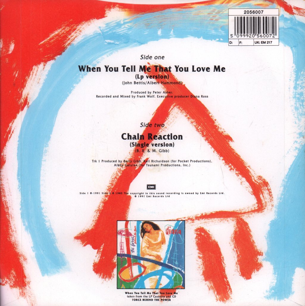 Diana Ross - When You Tell Me That You Love Me - 7 Inch