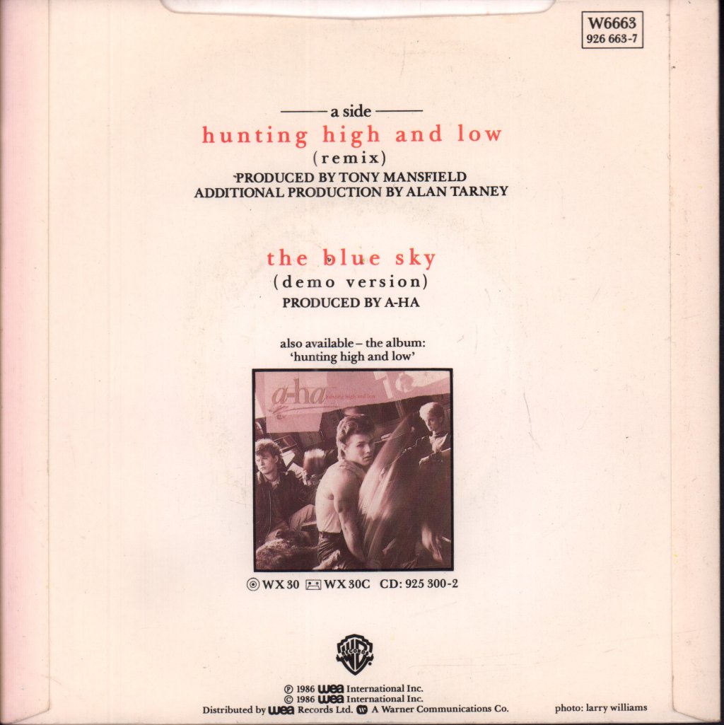 A-Ha - Hunting High And Low - 7 Inch