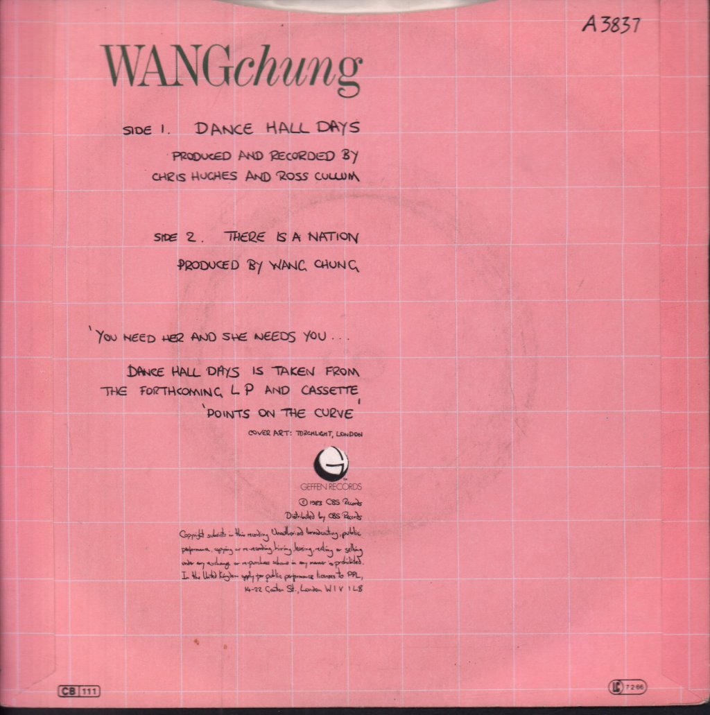 Wang Chung - Dance Hall Days - 7 Inch