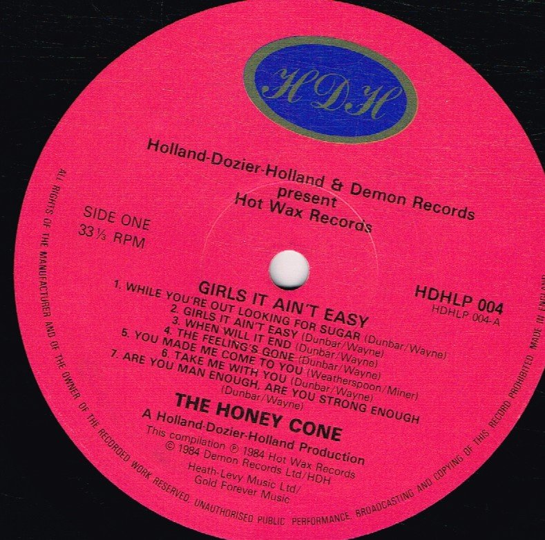 Honey Cone - Girls It Ain't Easy - Lp