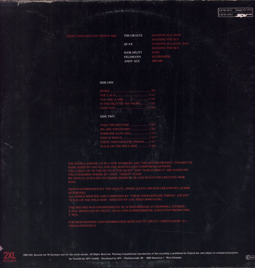 These Thoughtless Things - These Thoughtless Things - Lp
