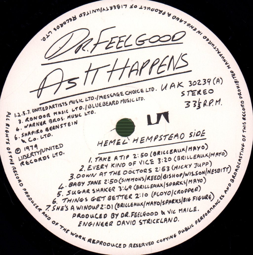 Dr. Feelgood - As It Happens - Lp
