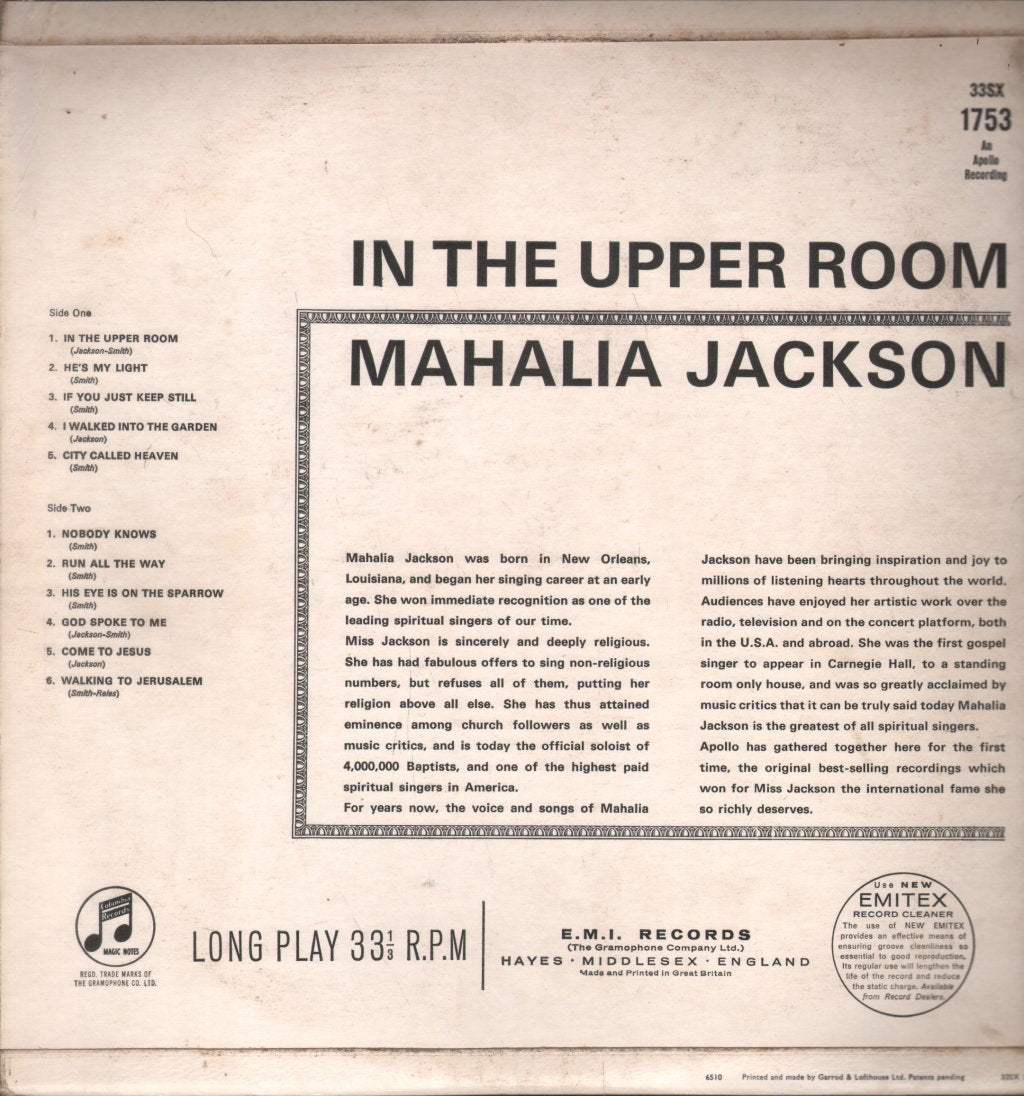 Mahalia Jackson - In The Upper Room - Lp