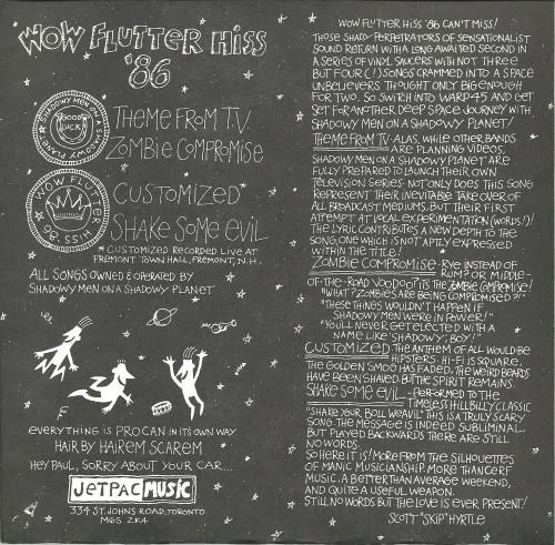 Shadowy Men On A Shadowy Planet - Wow Flutter Hiss '86 - 7 Inch