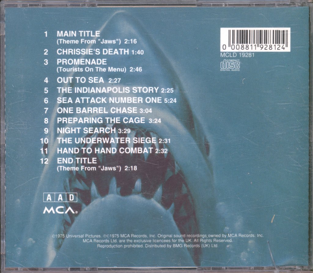 John Williams (Soundtracks) - Jaws (Music From The Original Motion Picture Soundtrack) - Cd