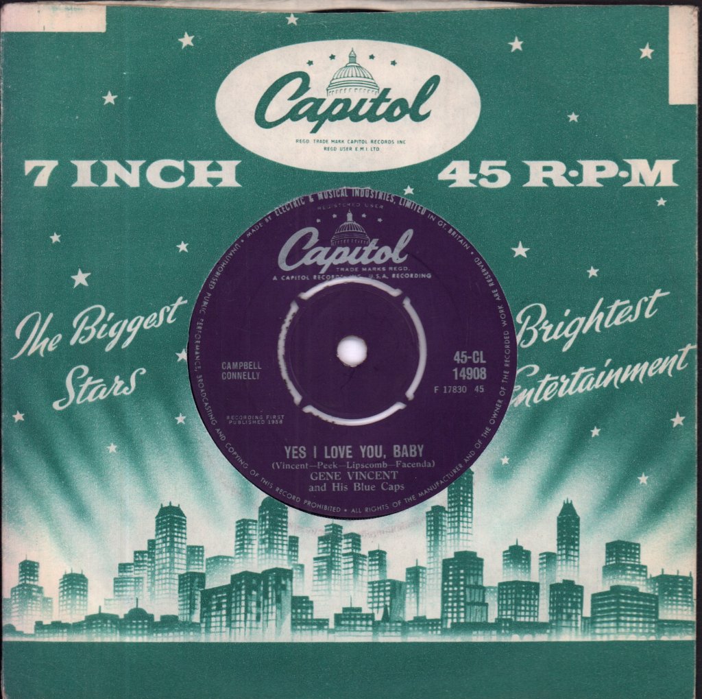Gene Vincent & His Blue Caps - Rocky Road Blues - 7 Inch