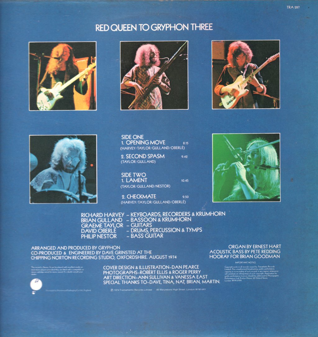 Gryphon - Red Queen To Gryphon Three - Lp
