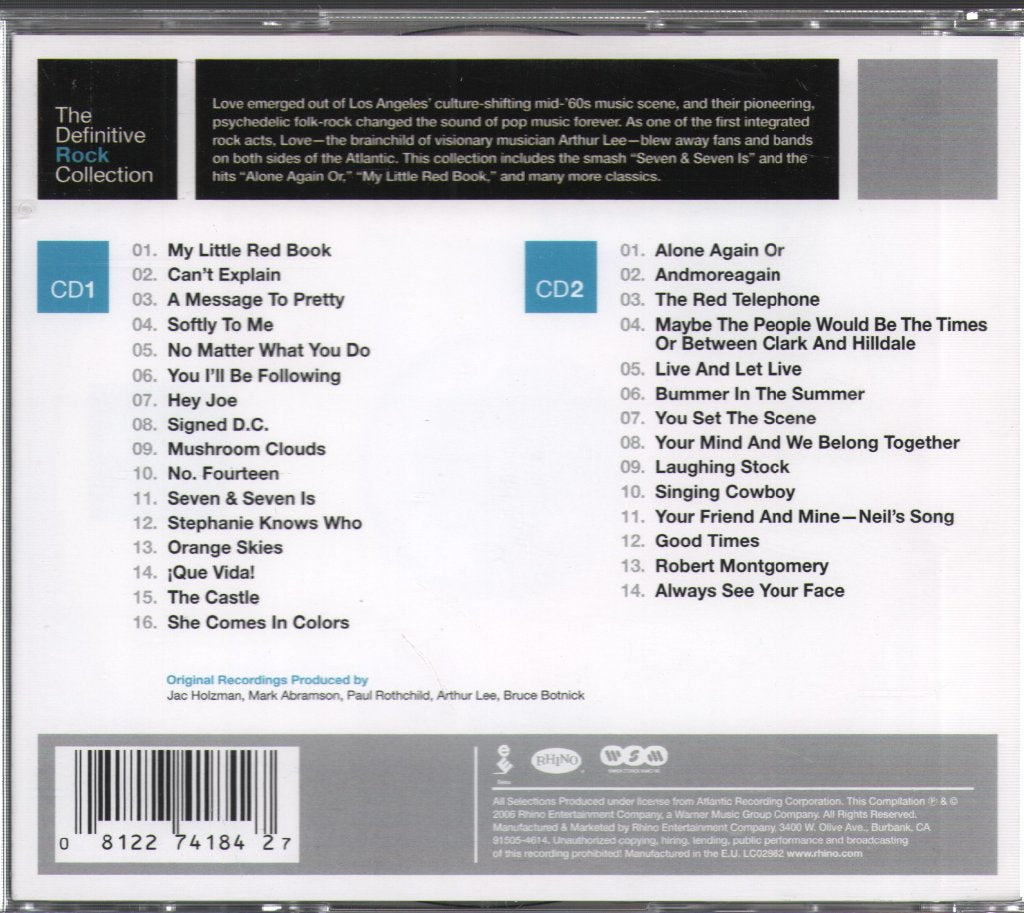 Love - Definitive Rock Collection - Double Cd