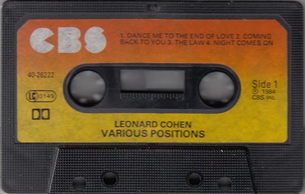 Leonard Cohen - Various Positions - Cassette