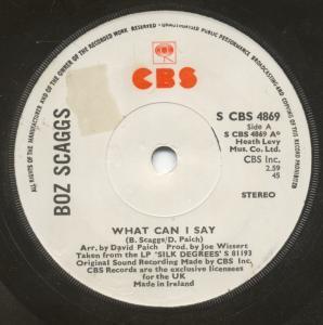 Boz Scaggs - What Can I Say - 7 Inch
