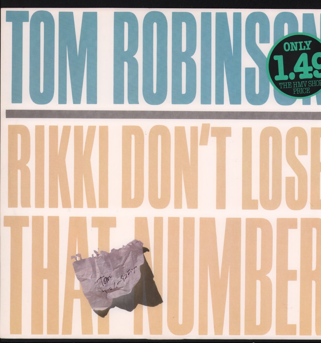 Tom Robinson - Rikki Don't Lose That Number - 12 Inch