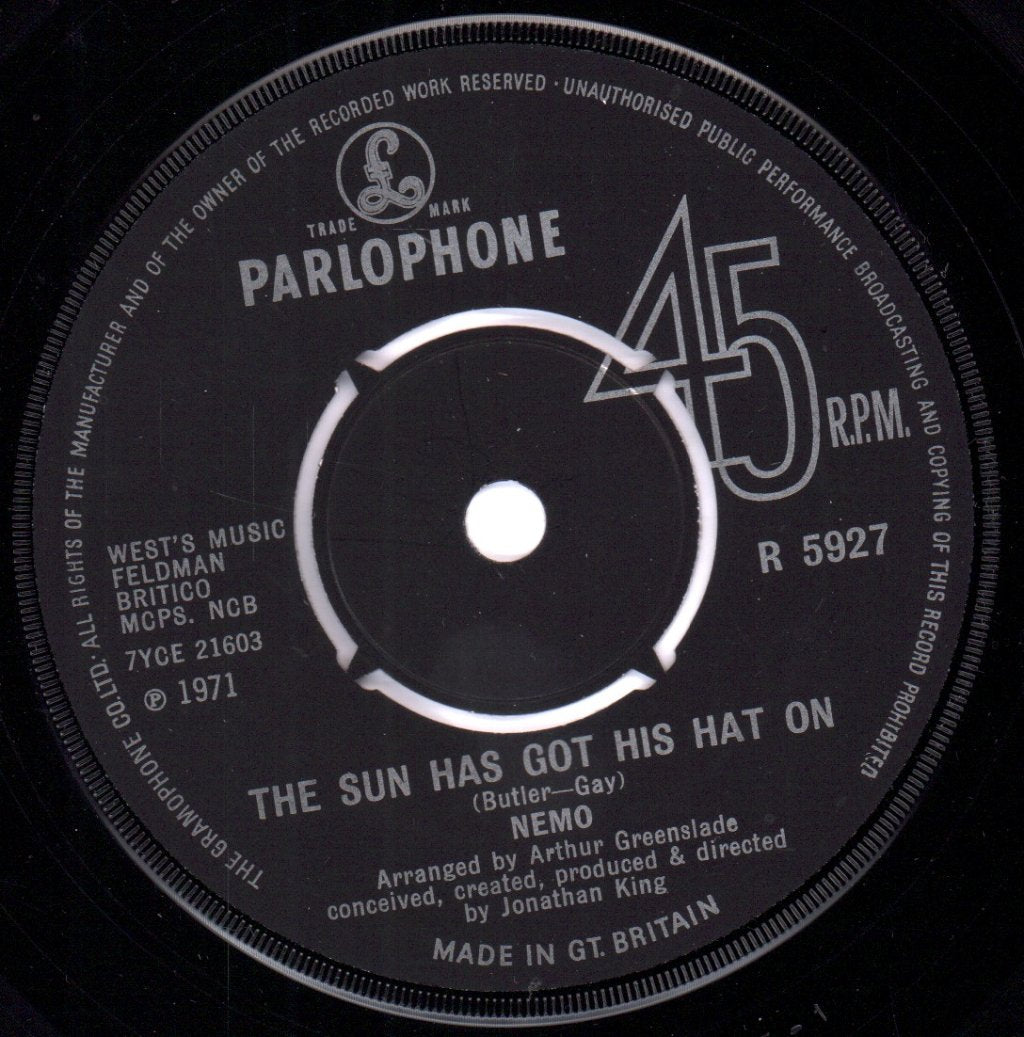 Nemo - Sun Has Got His Hat On - 7 Inch
