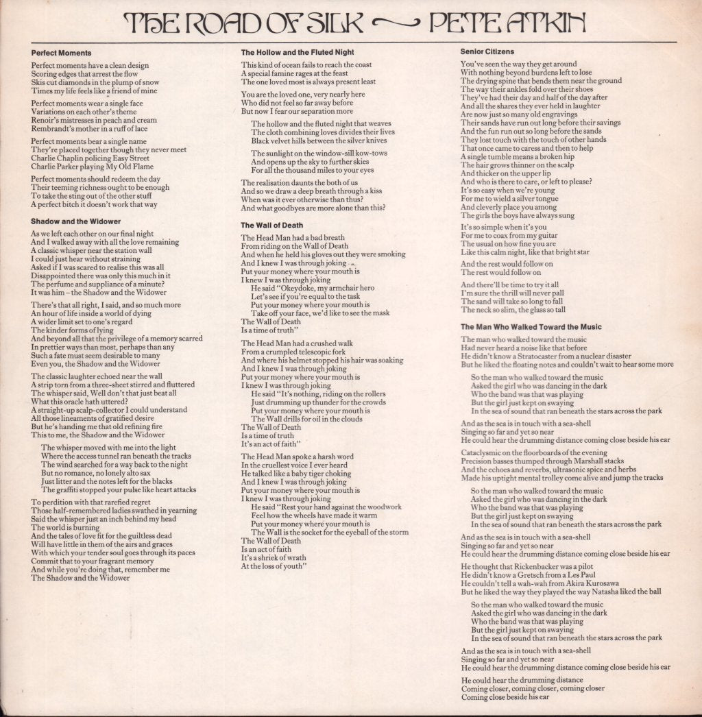Pete Atkin - Road Of Silk - Lp