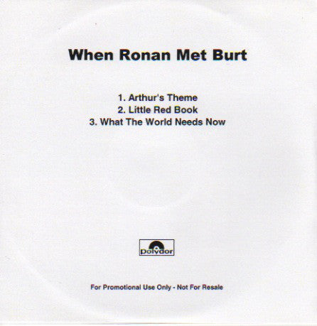 Ronan Keating and Burt Bacharach - When Ronan Met Burt - Cdr