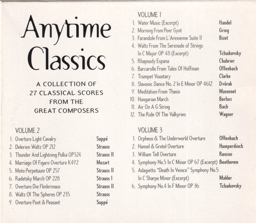Royal Philharmonic Orchestra - Anytime Classics (A Collection Of 27 Classical Scores From The Great Composers) - Cd Set