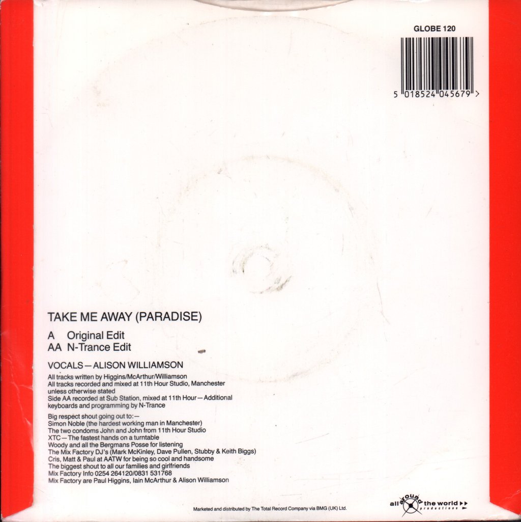 Mix Factory - Take Me Away - 7 Inch