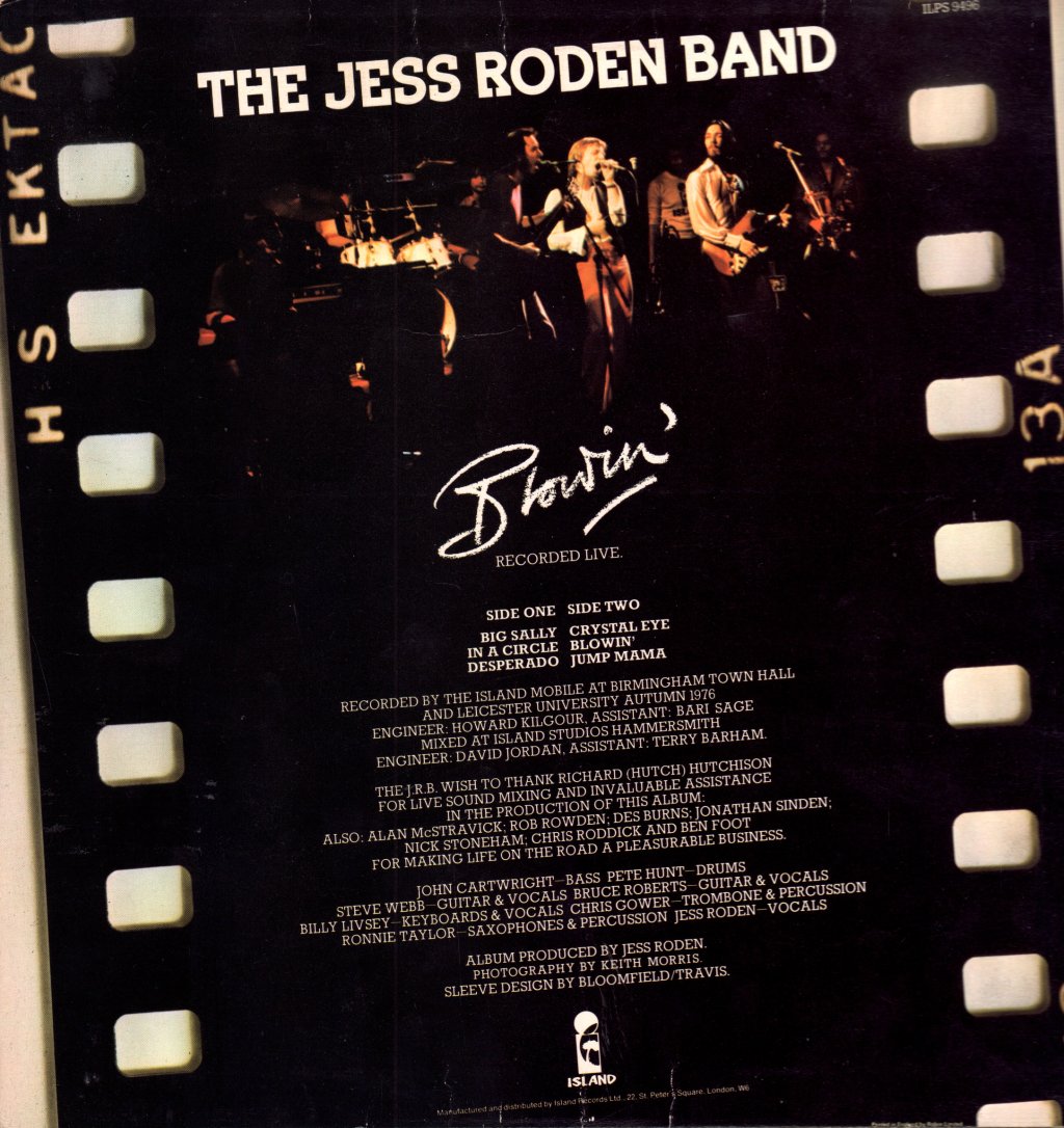 Jess Roden Band - Blowin' - Lp