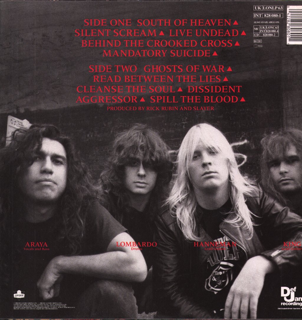 Slayer - South Of Heaven - Lp