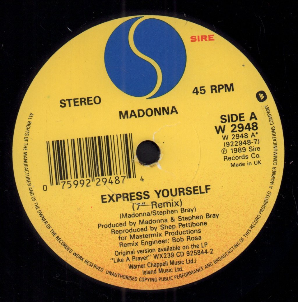Madonna - Express Yourself - 7 Inch
