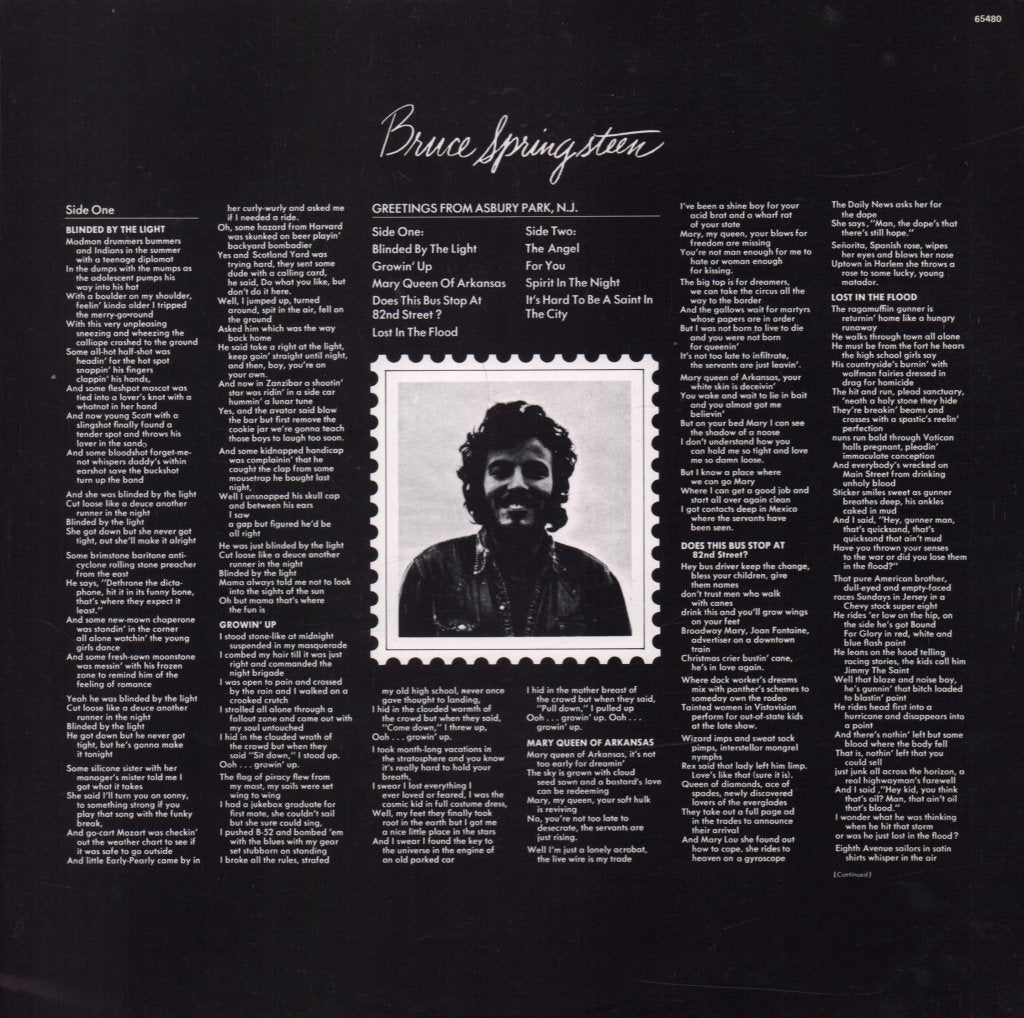 Bruce Springsteen - Greetings From Asbury Park N.J. - Lp