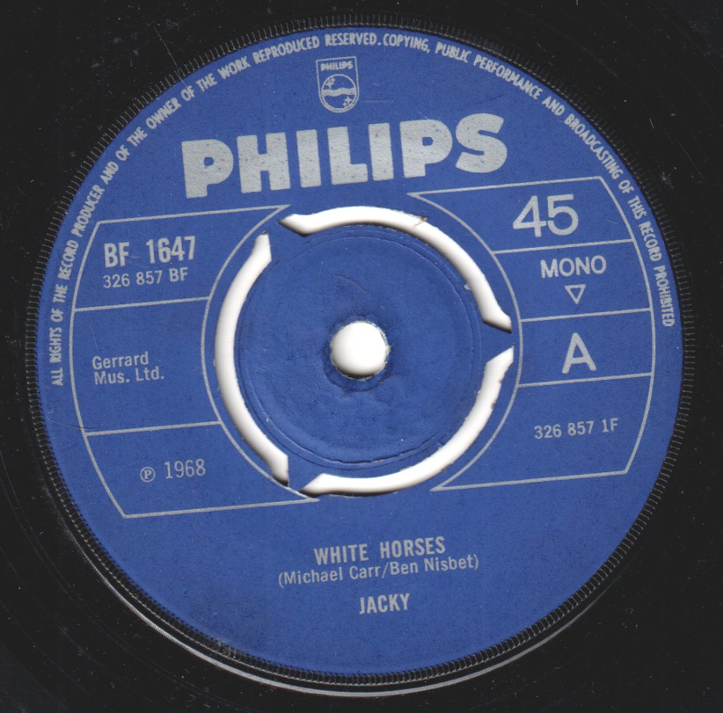 Jacky (60'S Female Singer) - White Horses - 7 Inch
