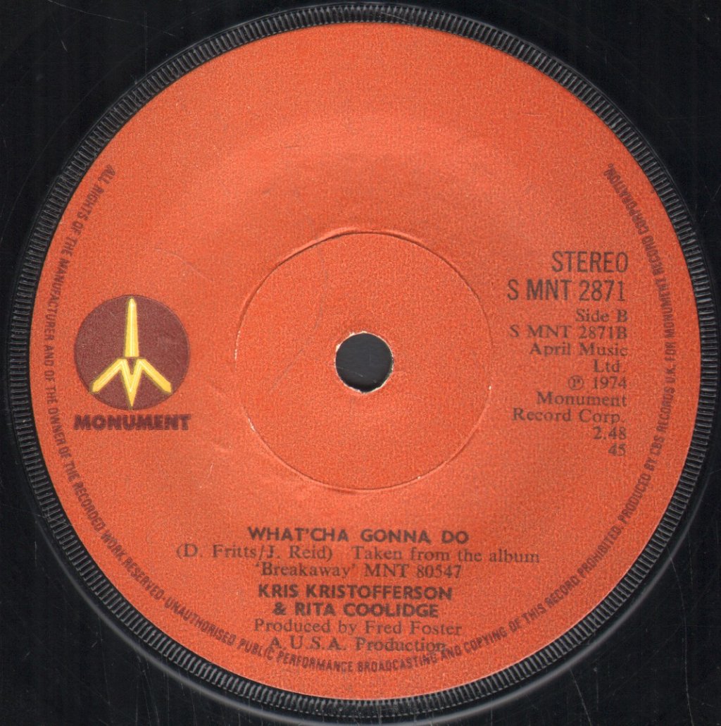 Kris Kristofferson And Rita Coolidge - Rain - 7 Inch