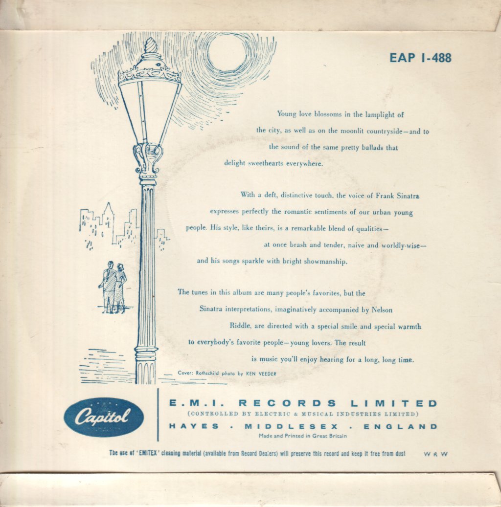 Frank Sinatra - Songs For Young Lovers - 7 Inch