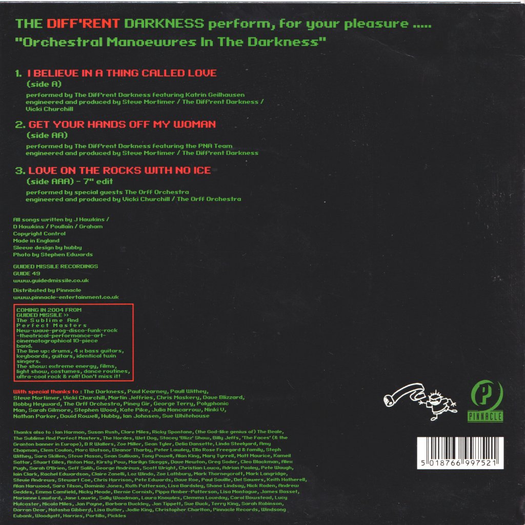 Diff'rent Darkness - Orchestral Manoeuvres In The Darkness - 7 Inch
