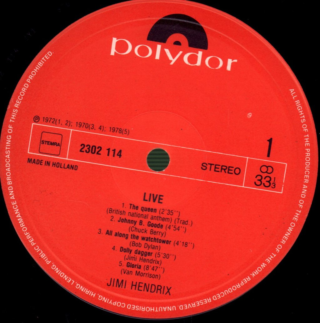 Jimi Hendrix Experience - Live - Lp