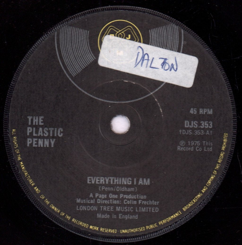 Plastic Penny - Everything I Am - 7 Inch