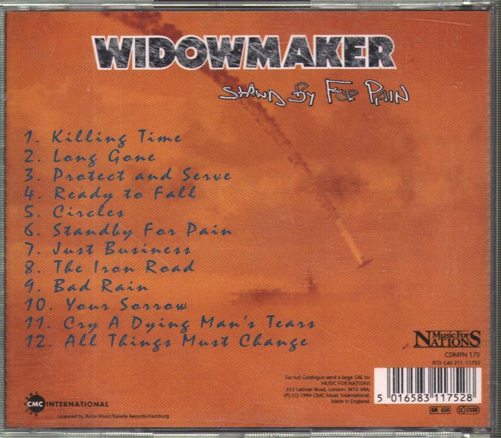 Widowmaker (Dee Snider) - Stand By For Pain - Cd