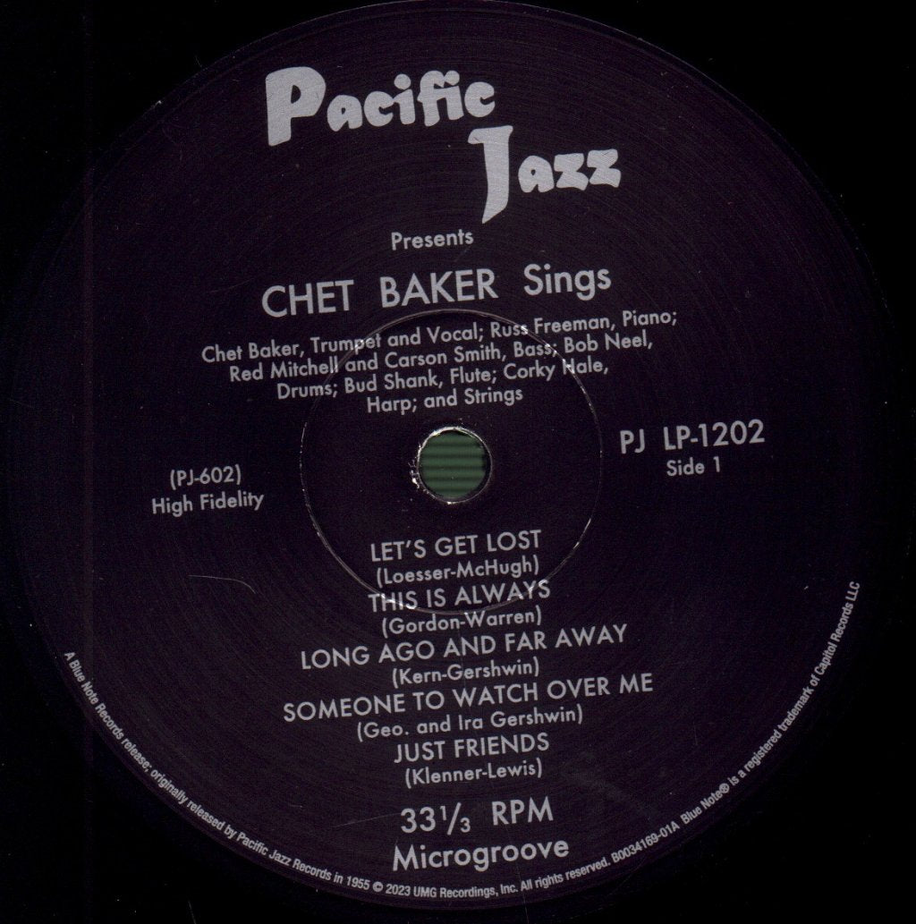Chet Baker - Sings And Plays With Bud Shank, Russ Freeman And Strings - Lp