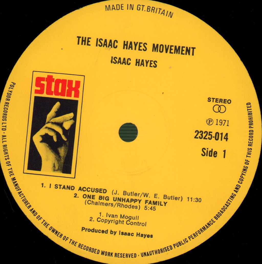 Isaac Hayes - Isaac Hayes Movement - Lp
