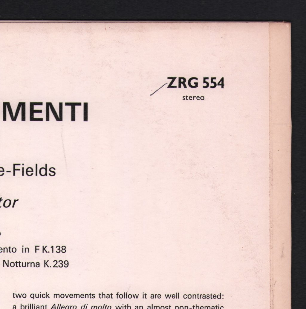 Neville Marriner / Academy Of St. Martin In The Fields - W.A. Mozart - Three Divertimenti For Strings / Serenata Notturna - Lp