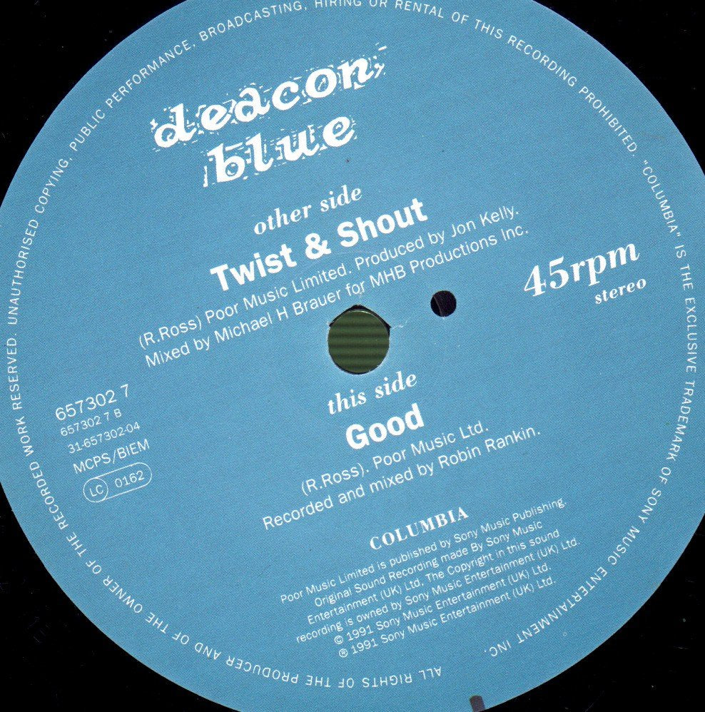Deacon Blue - Twist And Shout - 7 Inch