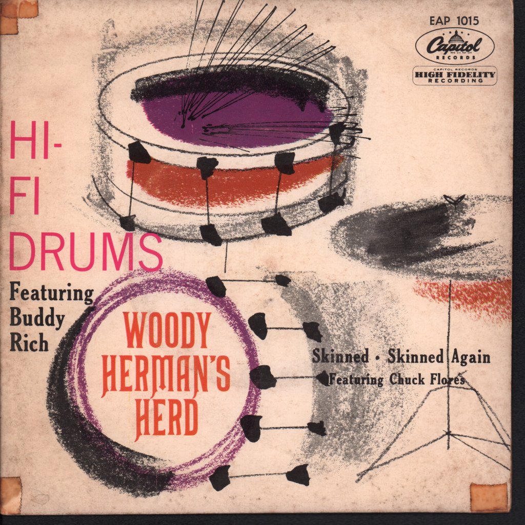 woody herman's herd featuring buddy rich - Hi-Fi Drums - 7 Inch