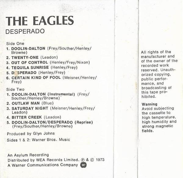 Eagles - Desperado - Cassette