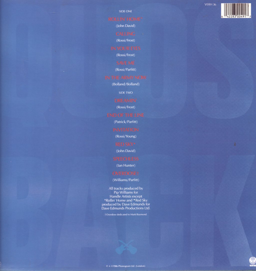 Status Quo - In The Army Now - Lp