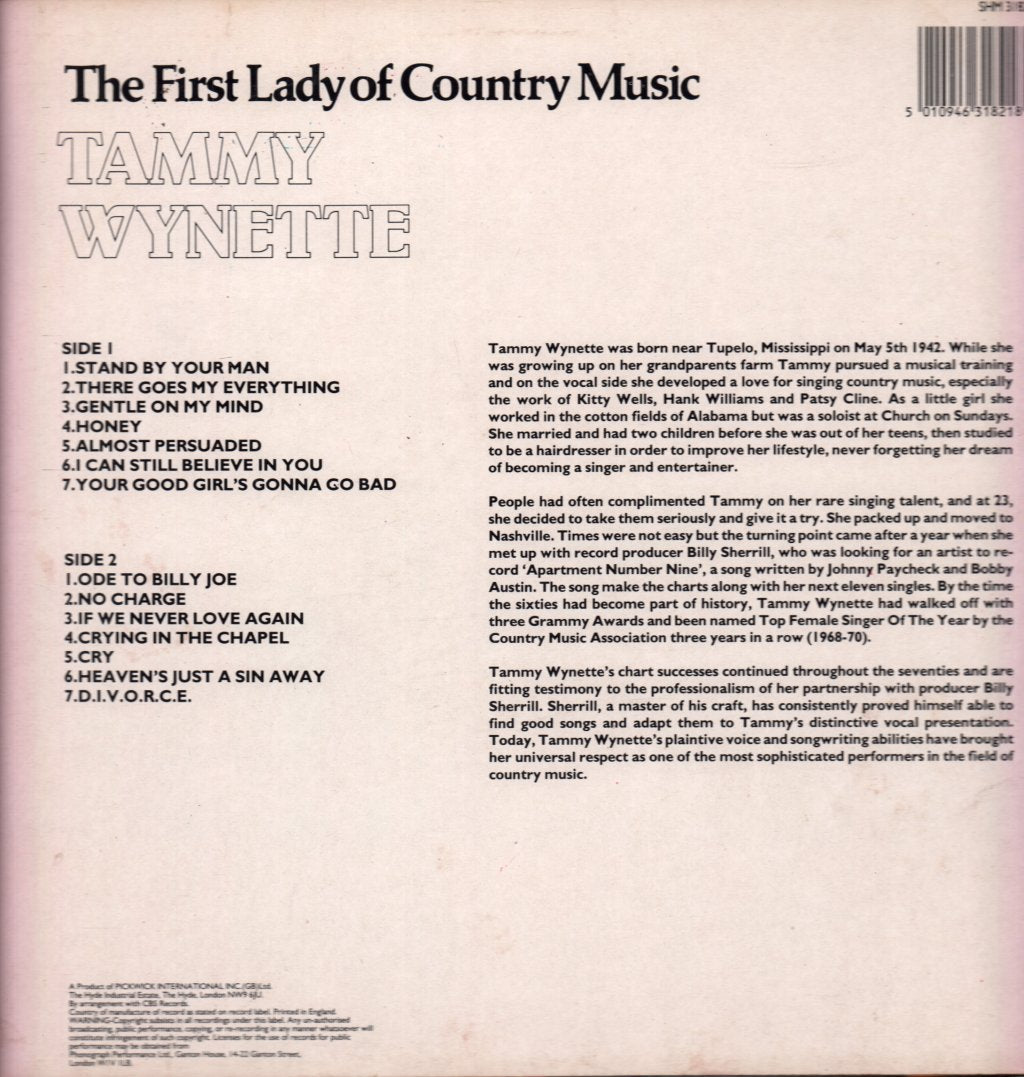 Tammy Wynette - First Lady Of Country Music - Lp
