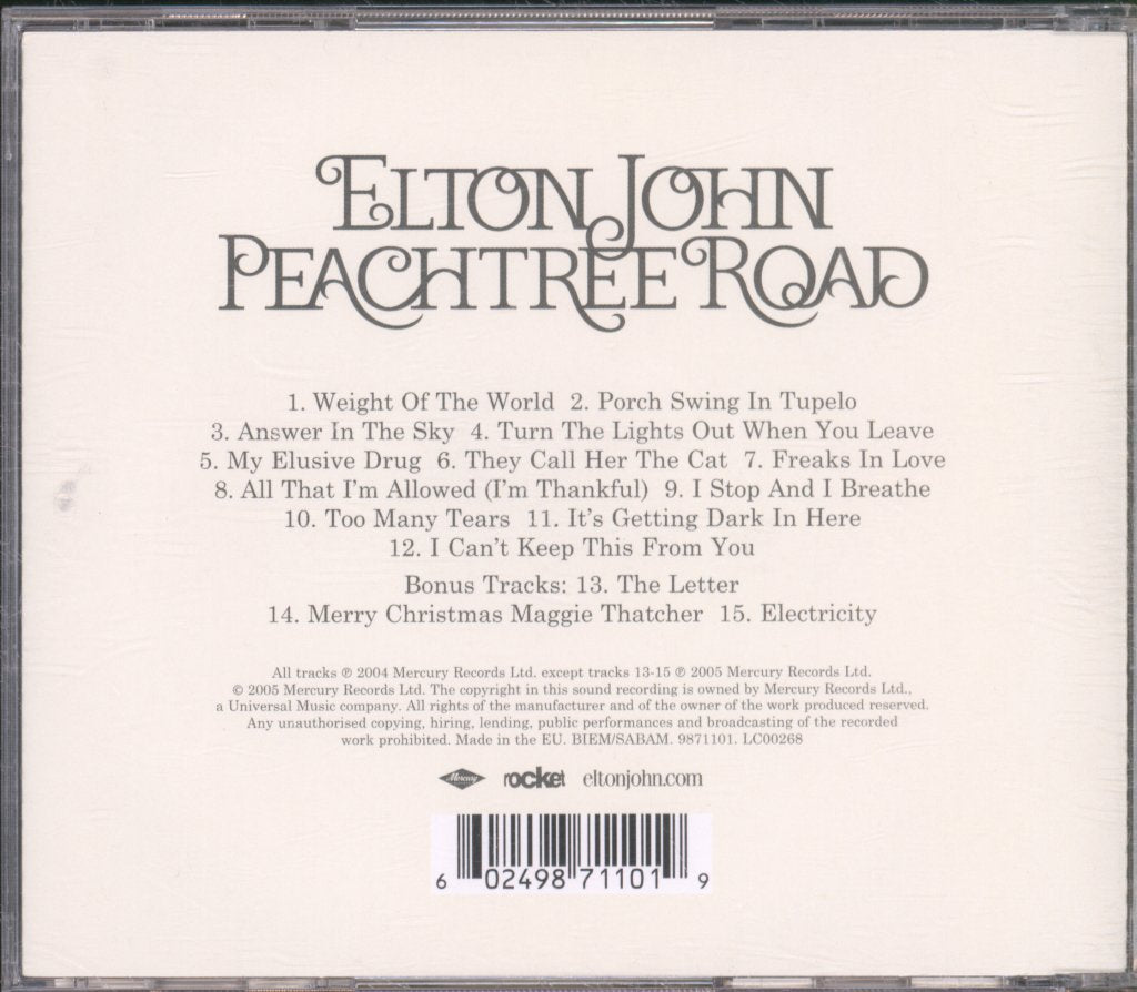 Elton John - Peachtree Road - Cd