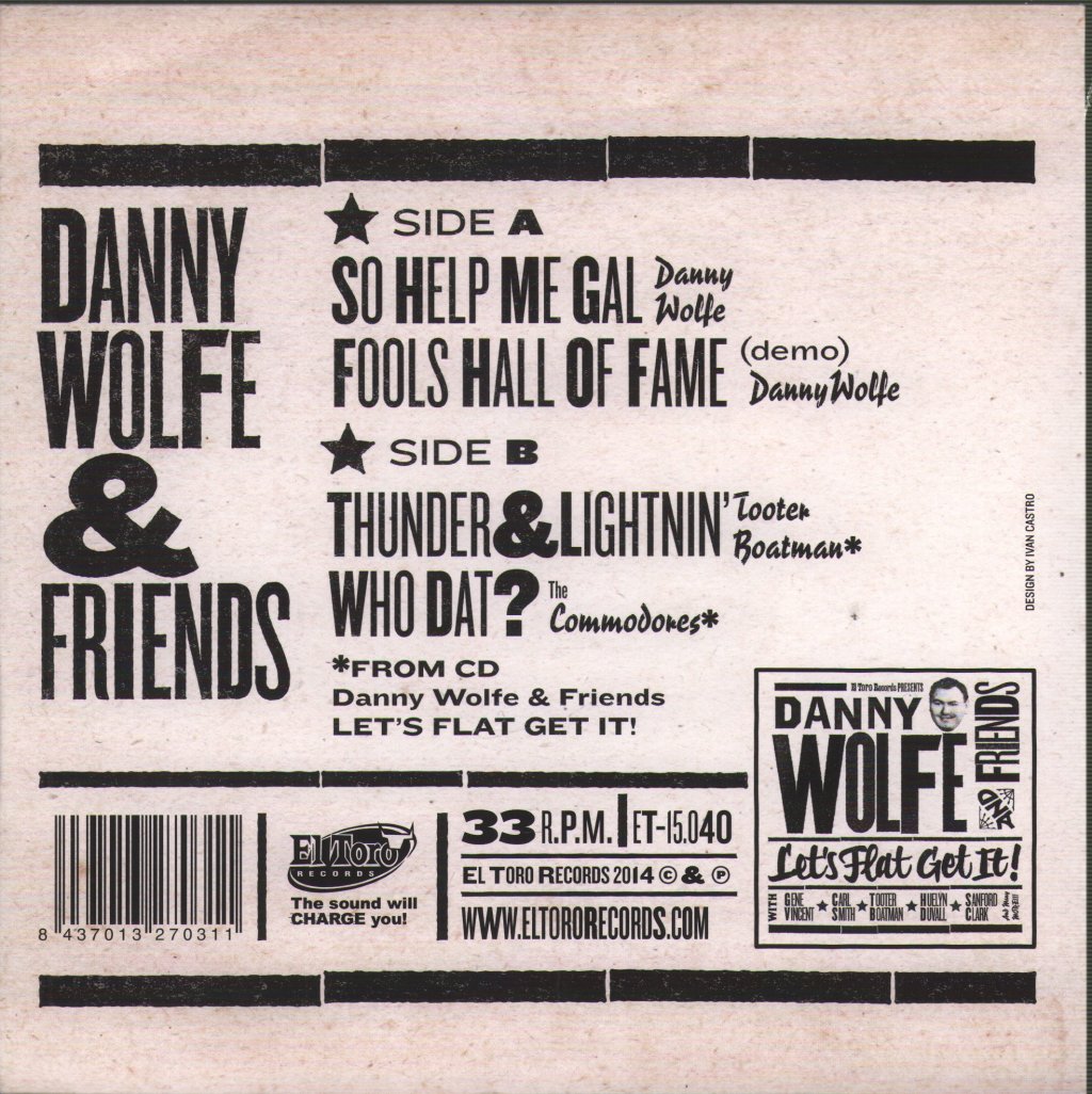 Danny Wolfe - Danny Wolfe & Friends - 7 Inch