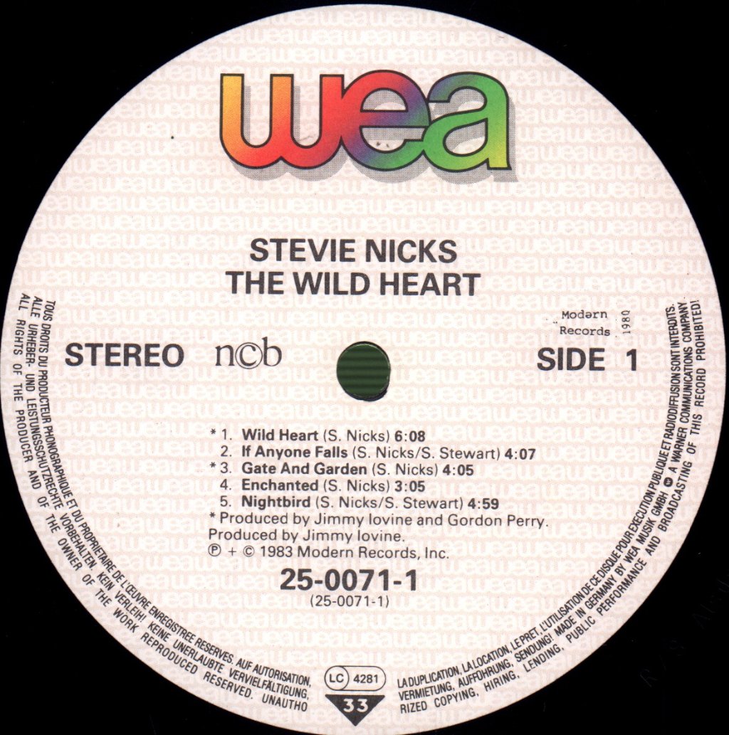 Stevie Nicks - Wild Heart - Lp