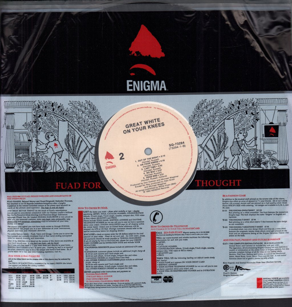 Great White - On Your Knees the first lp - Lp