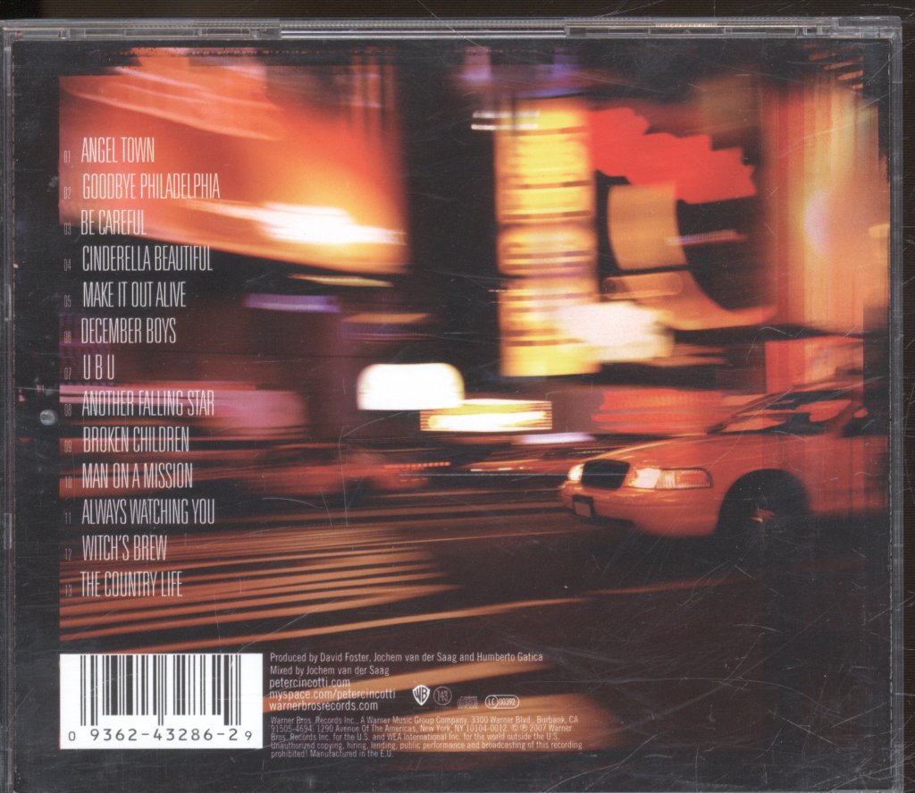 Peter Cincotti - East Of Angel Town - Cd