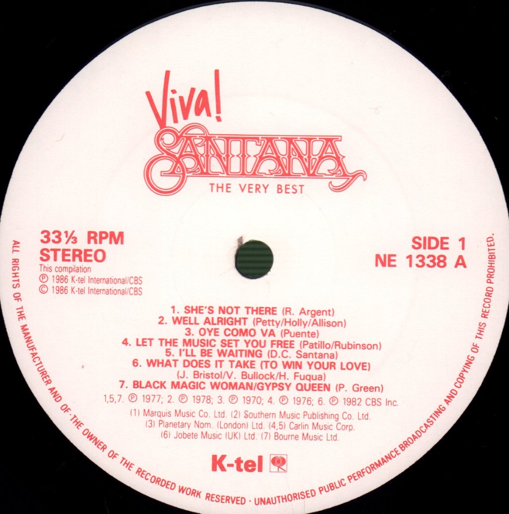 Santana - Viva Santana - Very Best Of - Lp