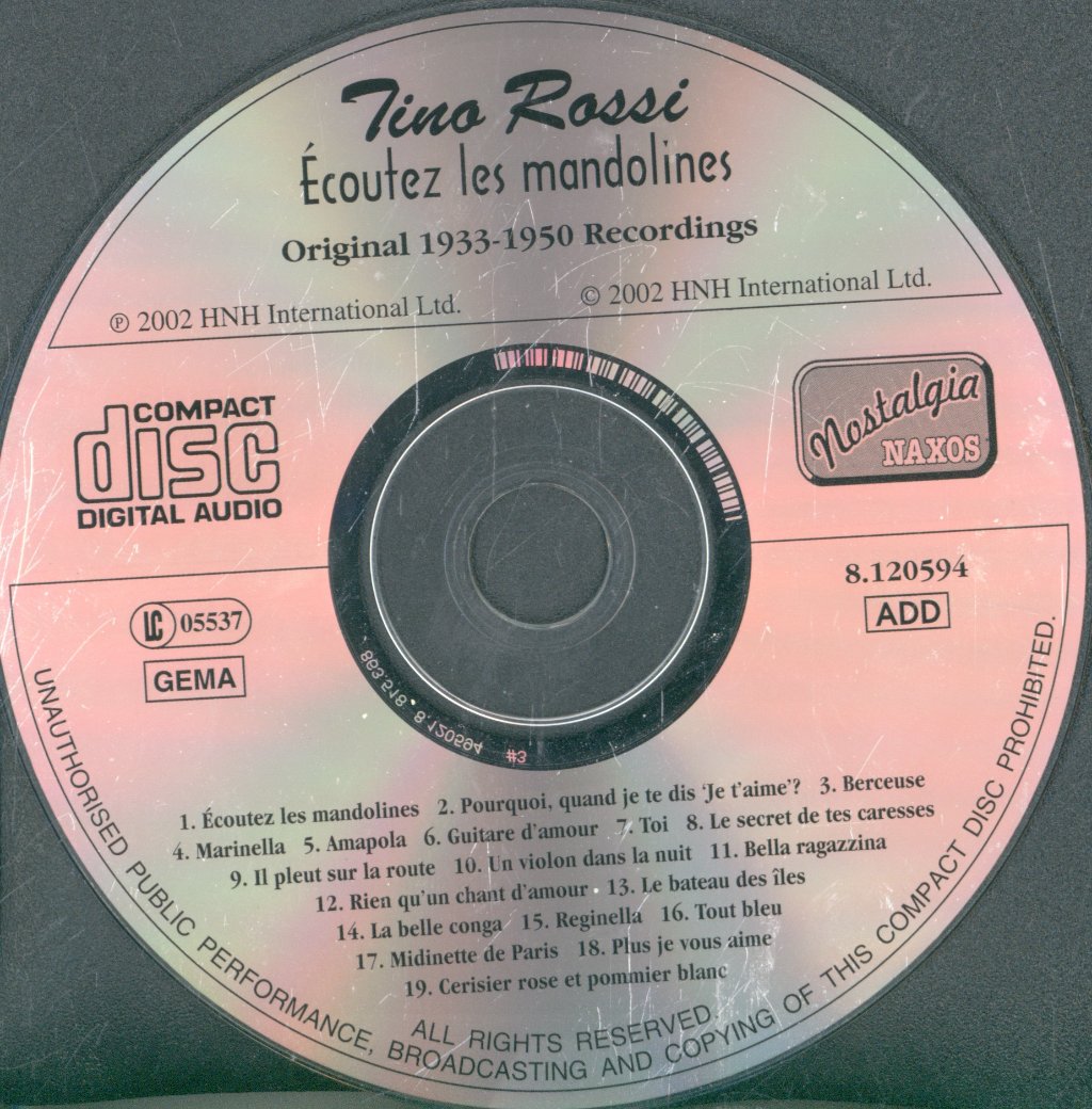 Tino Rossi - Ecoutez Les Mandolines - Cd