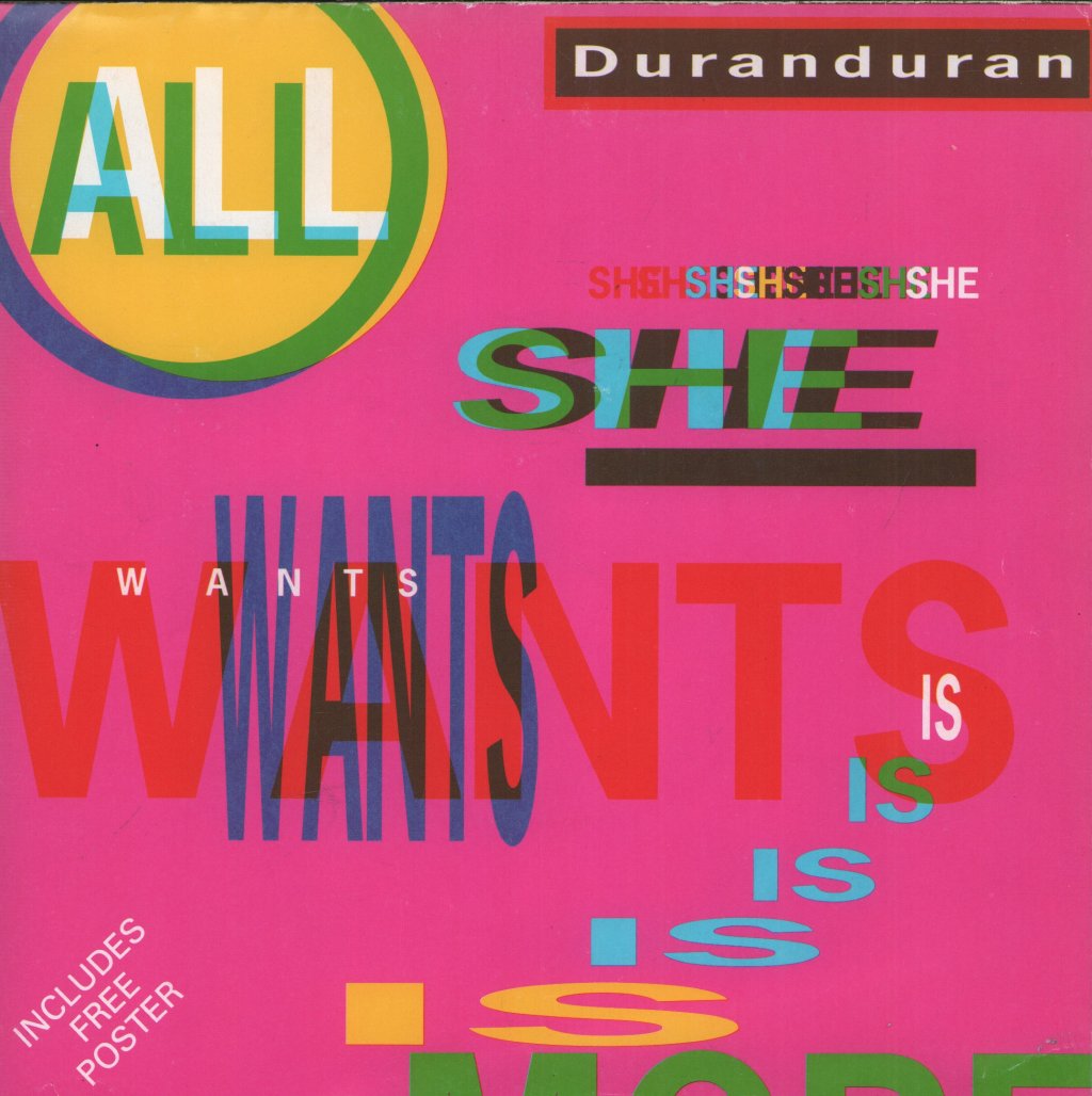 Duran Duran - All She Wants Is - 7 Inch