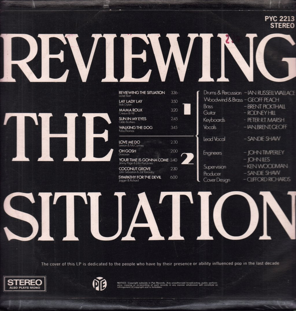 Sandie Shaw - Reviewing The Situation - Lp