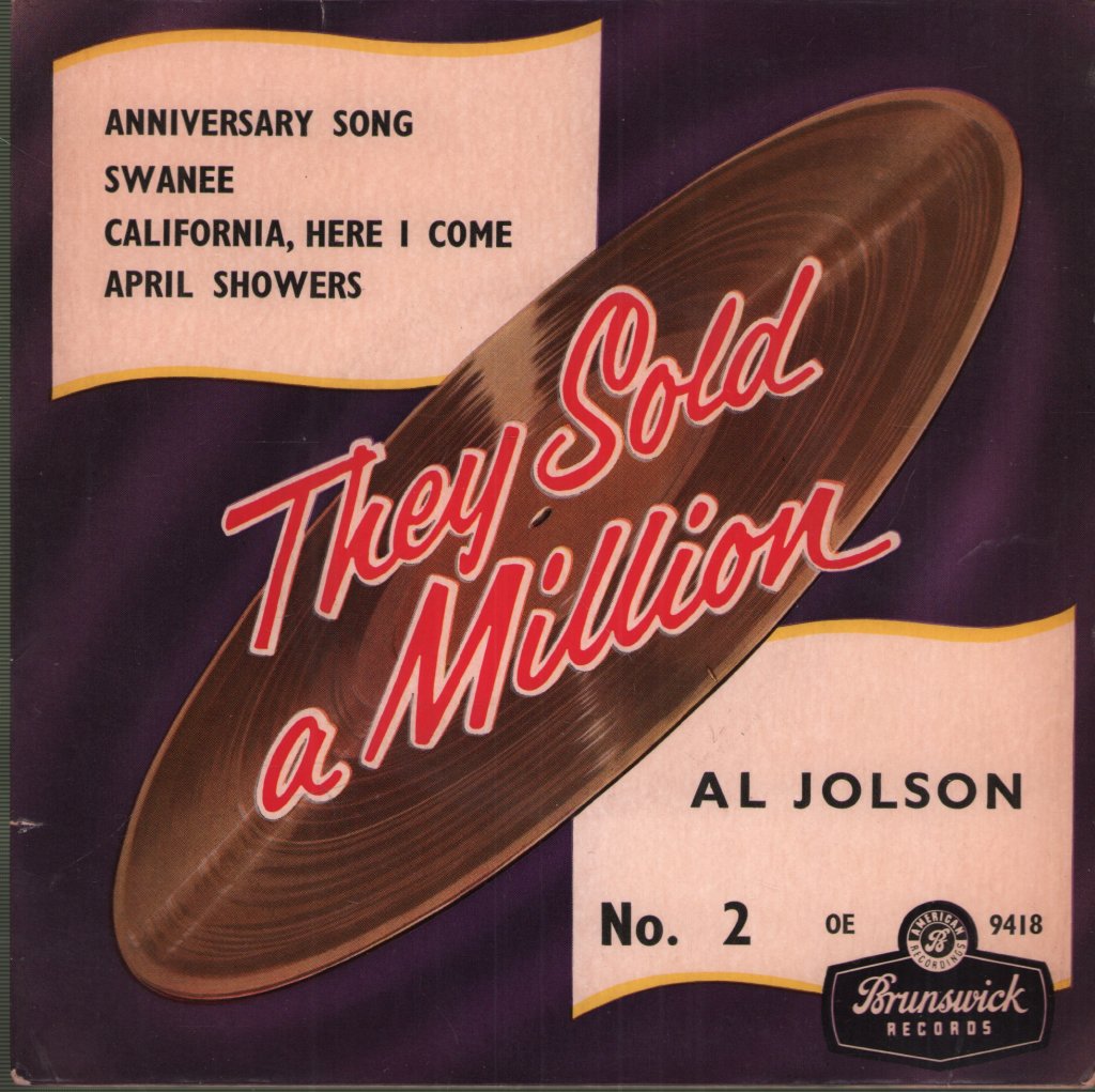 Al Jolson - They Sold A Million No 2 - 7 Inch
